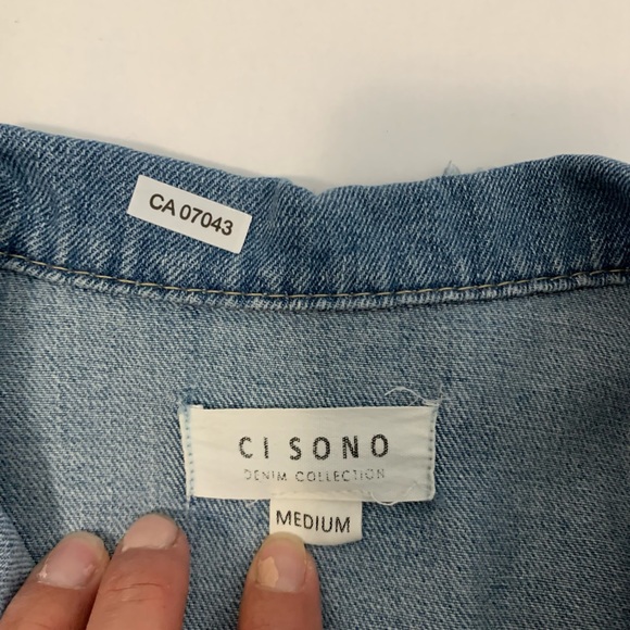 Cisono Denim Destressed Jean Jacket - Medium - Picture 11 of 12